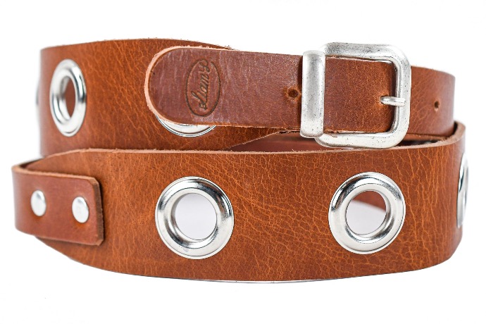 Liam's Belt Buckle Strap Bass Cognac Leather