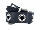 TFOA Liam's Knuckles and Leather Guitar Strap Black