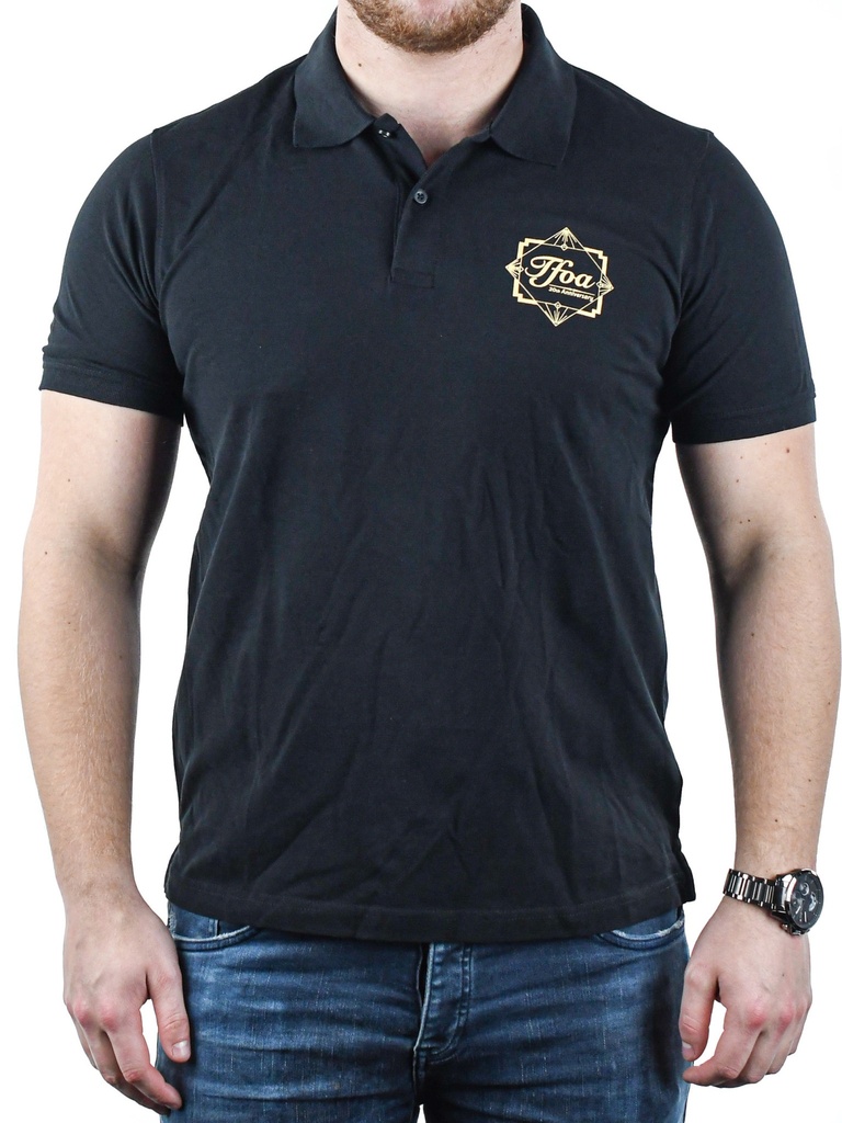 TFOA Polo Anniversary Logo Black