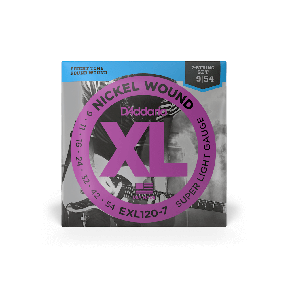 D'Addario EXL120-7 Nickel Wound Super Light 09-54 7 String