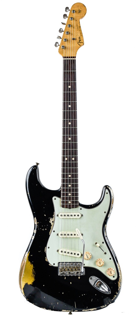 Fender Custom Shop 63 Stratocaster Masterbuilt Jason Smith Black over Gold 2014