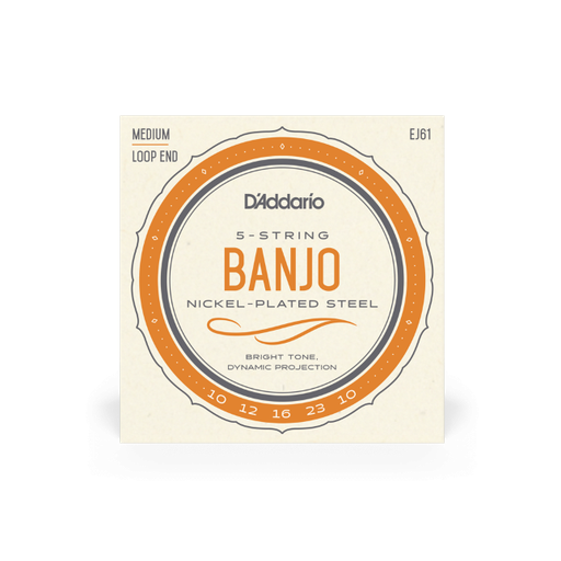 [EJ61] D'addario EJ61 5 String Banjo Medium Set