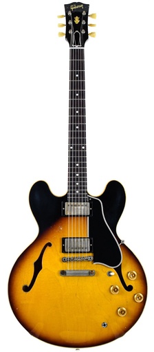 [58ES335PSL21802] Gibson 1958 ES335 Faded Tobacco Burst Murphy Lab Heavy Aged