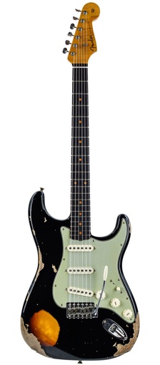 [CZ569514] Fender Custom Shop 60 Stratocaster Heavy Relic Aged Black Over 3 Color Sunburst 2023