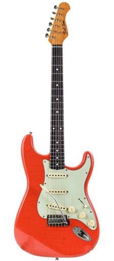 Del Tone 60s S Style Fiesta Red RW Medium Relic Abachi