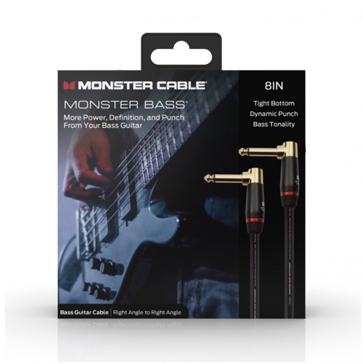 [600493-00] Monster Cable Classic Angled Angled 8IN/20.3CM Instrument Cable