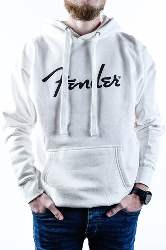 Fender Spaghetti Logo Hoodie White