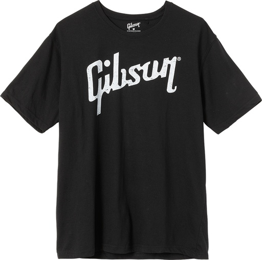 Distressed Gibson Logo Tee (Black)