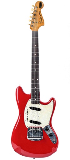 [L57383] Fender Mustang Fiesta Red Refin 1964