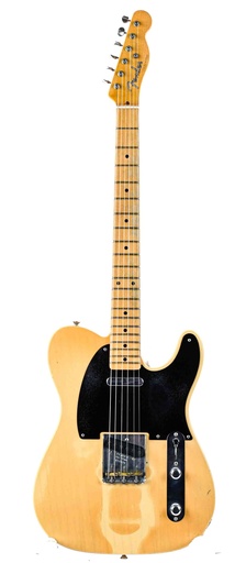 [R16826] Fender Custom Shop 53 Telecaster Tan Line Masterbuilt Paul Waller Nocaster Blonde Heavy Relic 2017