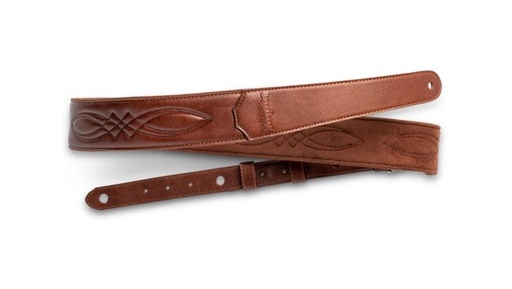 Taylor Vegan Leather Strap Medium Brown Stitching