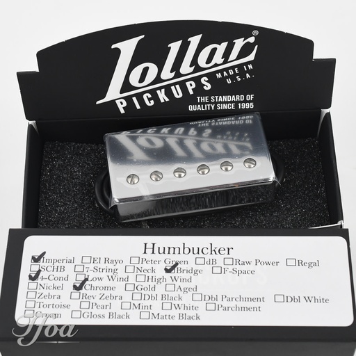 Lollar Imperial Humbucker Bridge 4 Conductor Chrome