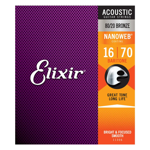 [11306] Elixir 11306 Nanoweb Bari­tone Acoustic 80/20 Bronze 016-070