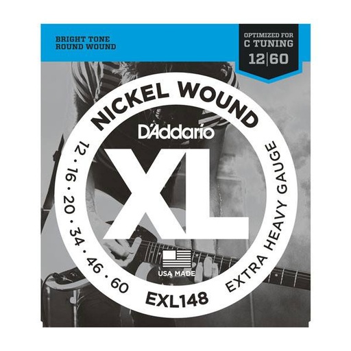 [EXL148] D'Addario EXL148 Nickel Wound Electric Guitar Strings Extra Heavy Gauge 12 - 60