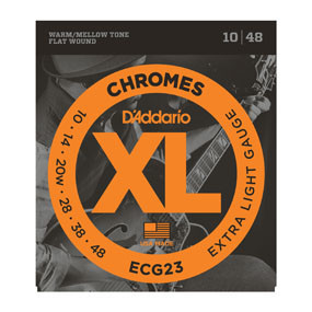 [ECG23] D'Addario ECG23 Chromes Flat Wound Extra Light 10-48