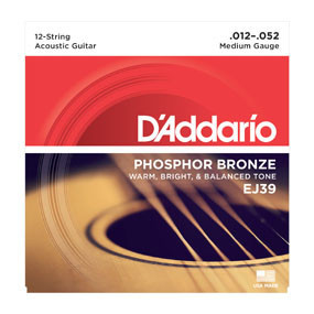 [EJ39] D'addario EJ39 12-String Phosphor Bronze Medium 12-52