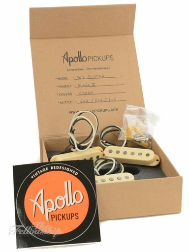 [50S S ALNICO V] Apollo Pickups 50's S-Style Alnico V Cream Set