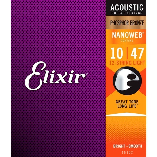 [CEL 16152] Elixir 16152 12-String Phosphor Bronze 10-47