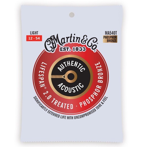[MA540T] Martin Authentic Acoustic Strings Lifespan Light 0.12-0.54 MA540T