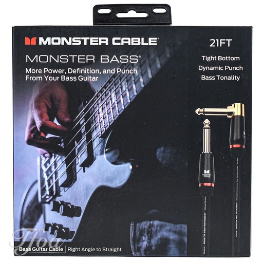 [600551-00] Monster Cable Bass 21 Angled-Straight 6.4m Instrument Cable