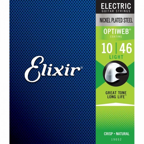 [19052] Elixir 19052 Electric Guitar Optiweb Nickel Plated Steel Light 10-46