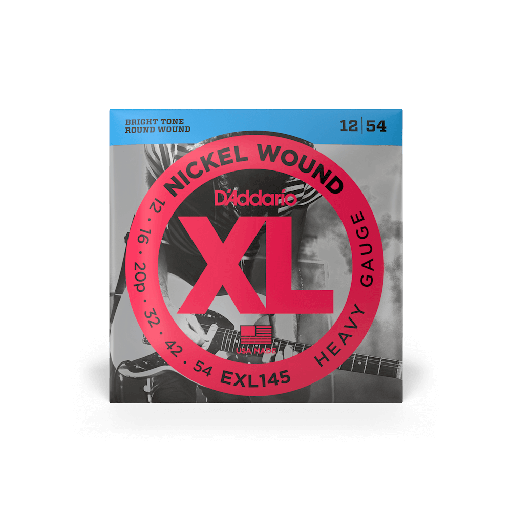 [EXL145] D'Addario EXL145 Nickel Wound 12-54 Heavy Plain Steel Third