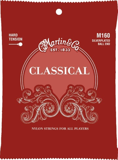 [521122] Martin M160 Classical Silverplated Ball End Hard Tension