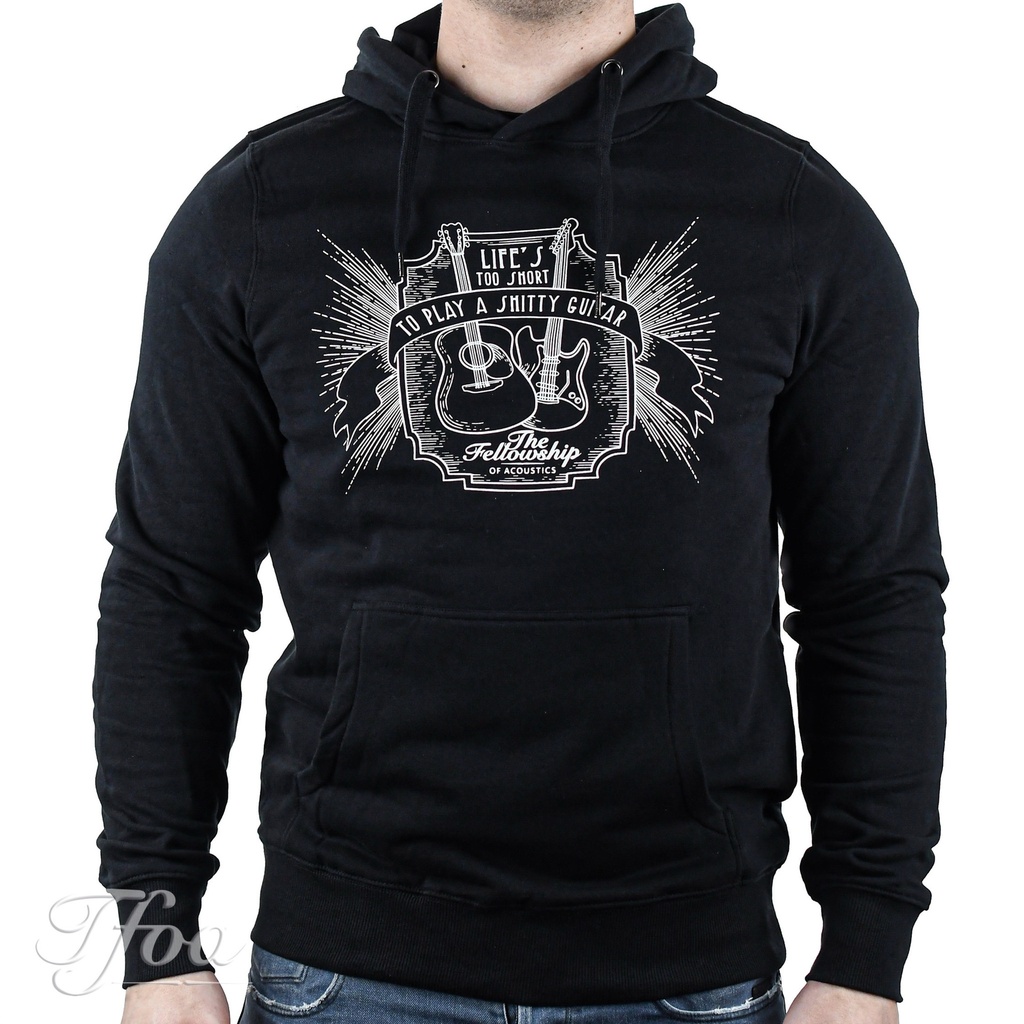 TFOA Hoodie 'Life's Too Short' Whiskey Label Black