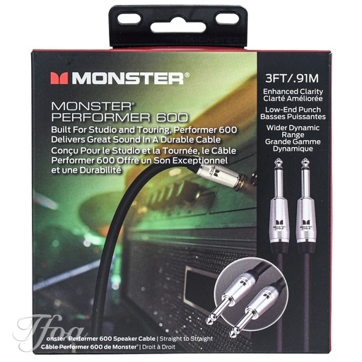 [600581-00] Monster Cable Performer 600 Speaker Cable 3FT/0.9M