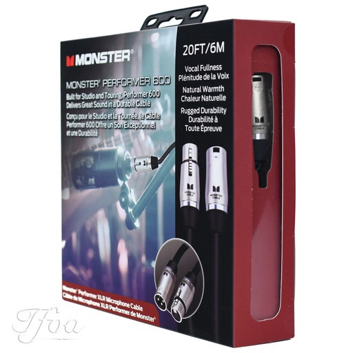 [VMP60006] Monster Cable Performer 600 XLR 20FT/6M Microphone Cable