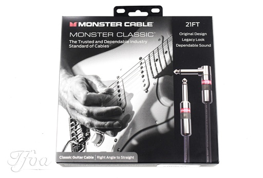 [600497-00] Monster Cable Classic 21ft Angled Straight 6.5m Instrument Cable