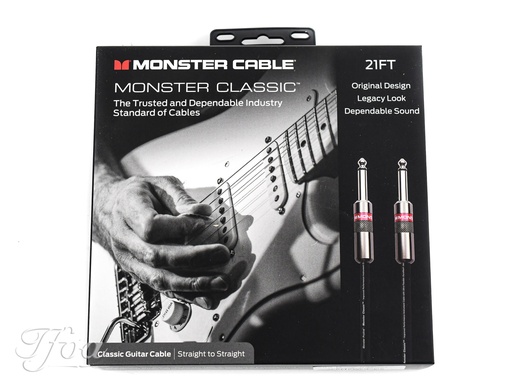 [600496-00] Monster Cable Classic 21ft Straight Straight 6.5m Instrument Cable