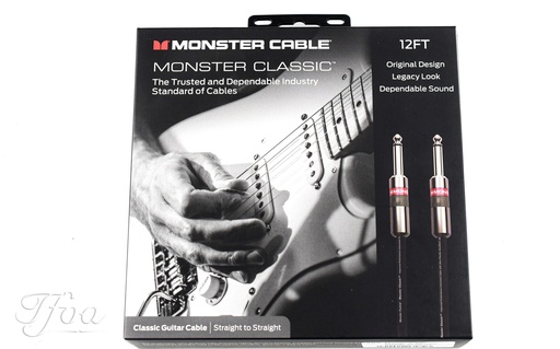 [600494-00] Monster Cable Classic 12ft Straight Straight 3.7m Instrument Cable
