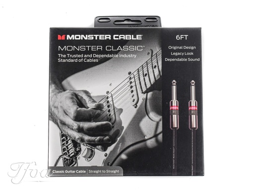 [600645-00] Monster Cable Classic 6ft Straight Straight 1.8m Instrument Cable