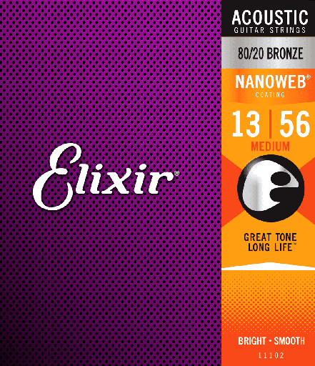 [11102] Elixir 11102 Nanoweb 80/20 Bronze 13-56
