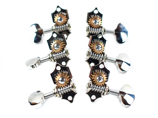 Waverly 4063 Butterbean Open Gear Tuners Nickel