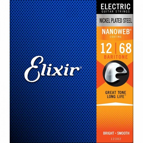 [CEL 12302] Elixir 12302 Nanoweb Snaren Elektrische Baritone 12-68