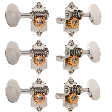 Waverly Guitar Tuners with Butterbean Knobs for Slotted Pegheads