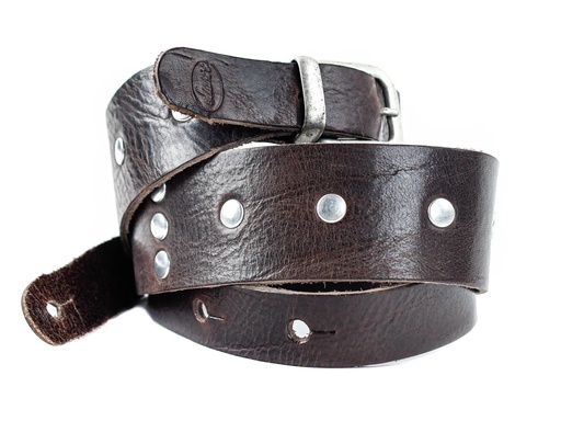 TFOA Liam's Nails and Leather Guitar Strap Brown