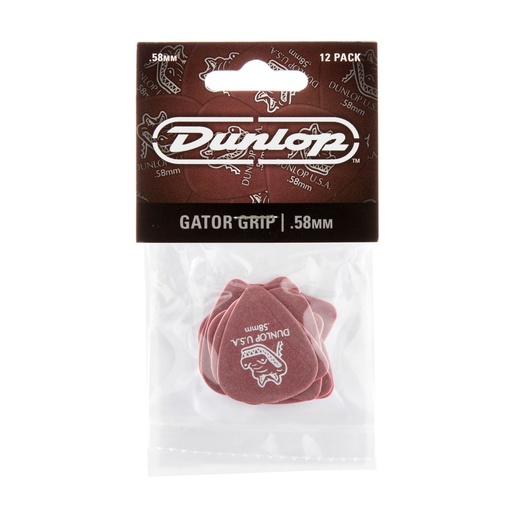 [ADU 417P058] Dunlop Gator Grip 12 Pack 0.58mm